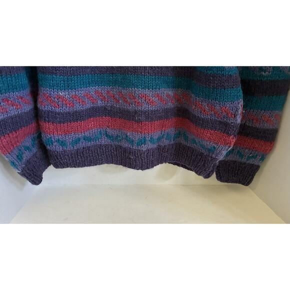 Lost Horizons Fair Isle Wool Sweater – Handmade in Nepal (Women’s M, Vintage) - Picture 2 of 9